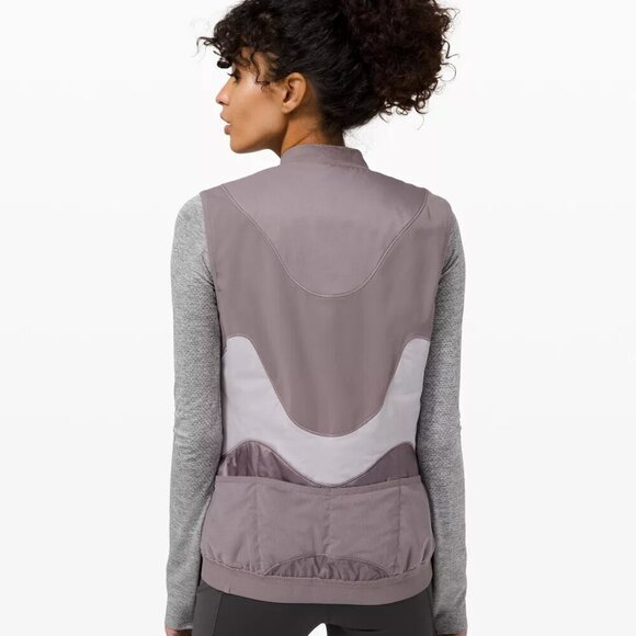 LULULEMON Polar Pace Run Purple Pink Silver Vest Size 4 XS - Picture 3 of 16